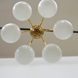 Six-arm chandelier, Poland, 1980s