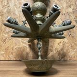 Lustre hebraique etoile juive lampe de chabbat, judaica , bronze