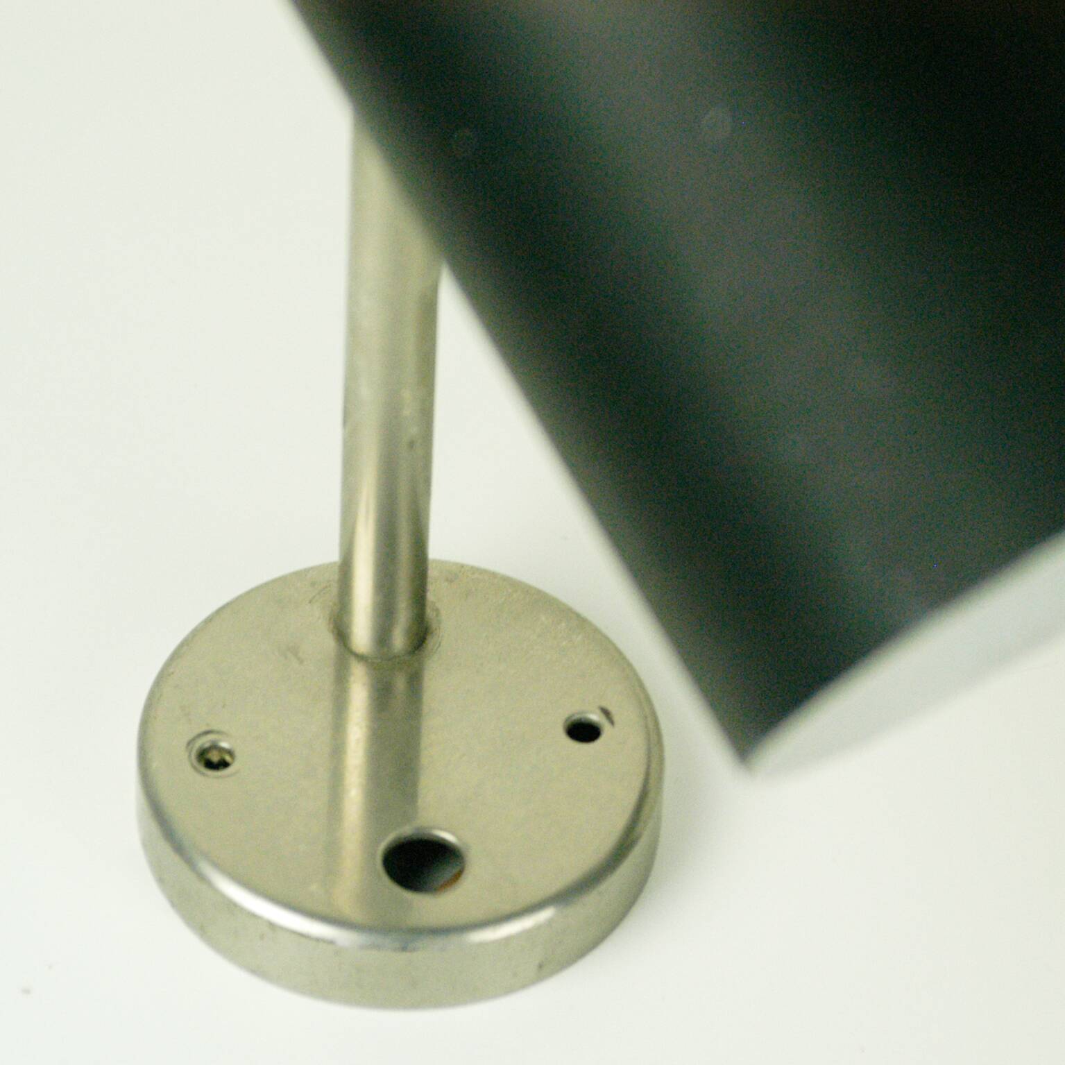 Austrian black cylindrical wall light by J.T. Kalmar, Vienna, mid-century.