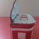 Matchbox in enamelled sheet metal Art Deco white/red