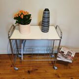Vintage wheeled service in chrome-plated metal
