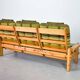 Rainbow Color Yngve Ekstrom Pinewood 3-Seat Dymling Sofa for Swedese 1970s