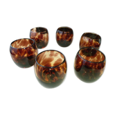 Set of 6 blown glass water glasses