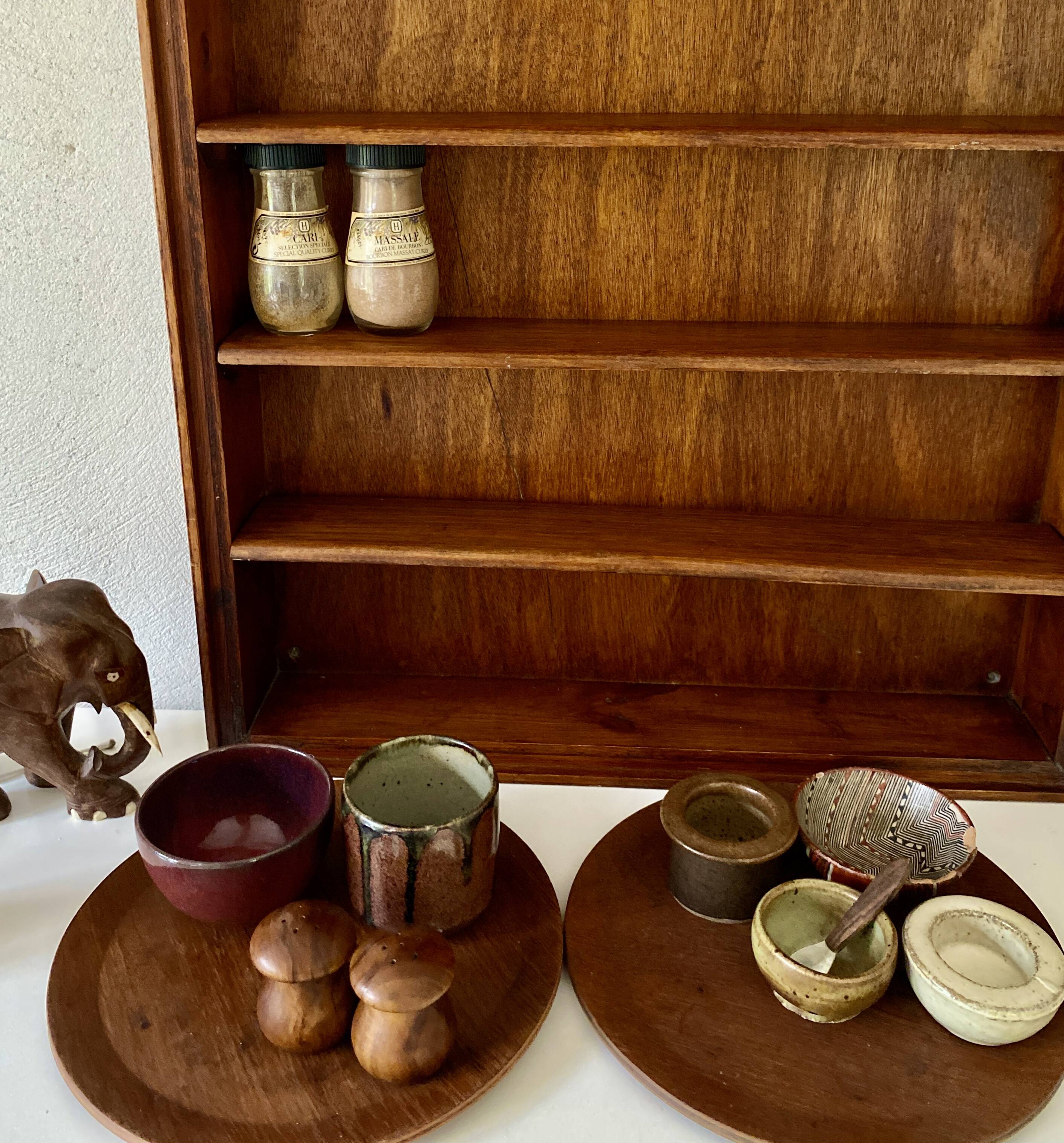 3 Spice bowls, glazed stoneware