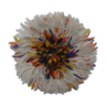 Juju hat intérieur multicolore contour blanc moucheté multicolore de 60 cm