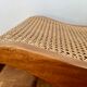Tabouret colonial canné en teck