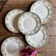 Lot de 6 assiettes plates anciennes - Bruges de Longwy