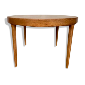Table ronde scandinave vintage  diametre 115  avec 1 rallonge annee 1960