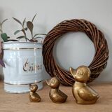 Vintage Solid Brass Ducks