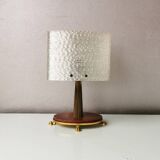 Vintage table lamp with plastic hood, 70s