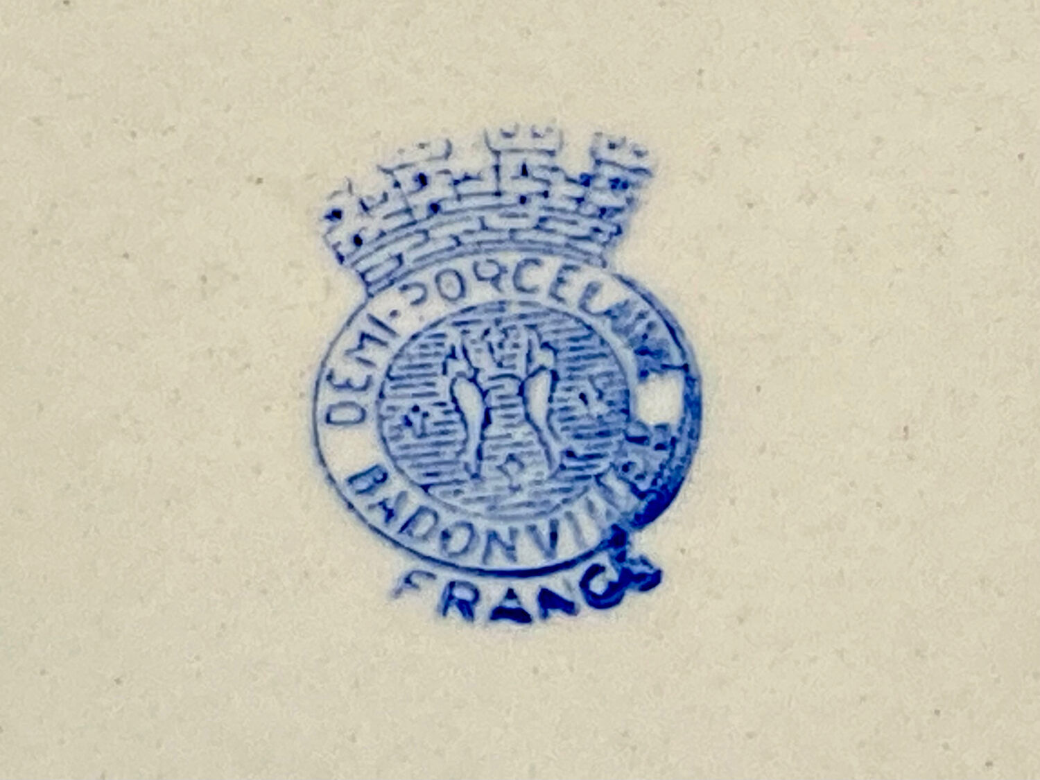 Dessert service 9 vintage Badonviller porcelain plates from the 60s