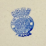 Dessert service 9 vintage Badonviller porcelain plates from the 60s