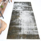 3x7 Classic Vintage Turkish Runner Rug, 3x7 Runner Rug, Short Vintage Rug, Handmade Rug206x95Cm