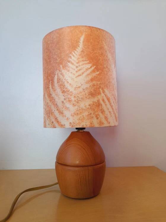 Lampe de chevet en bois 1970