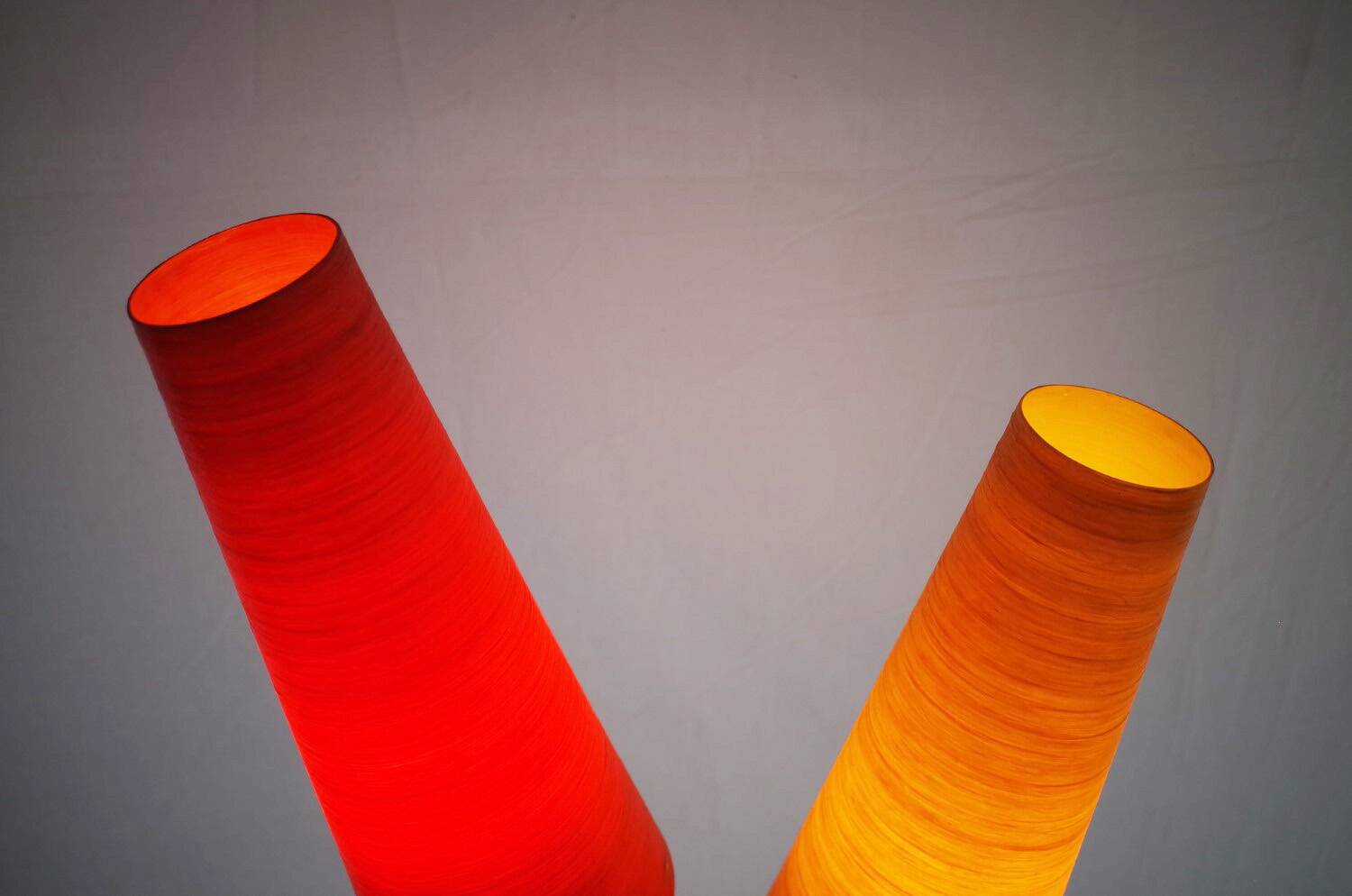 Vintage Stehlampe Cosack en fibre de verre Messing