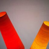 Vintage Stehlampe Cosack en fibre de verre Messing