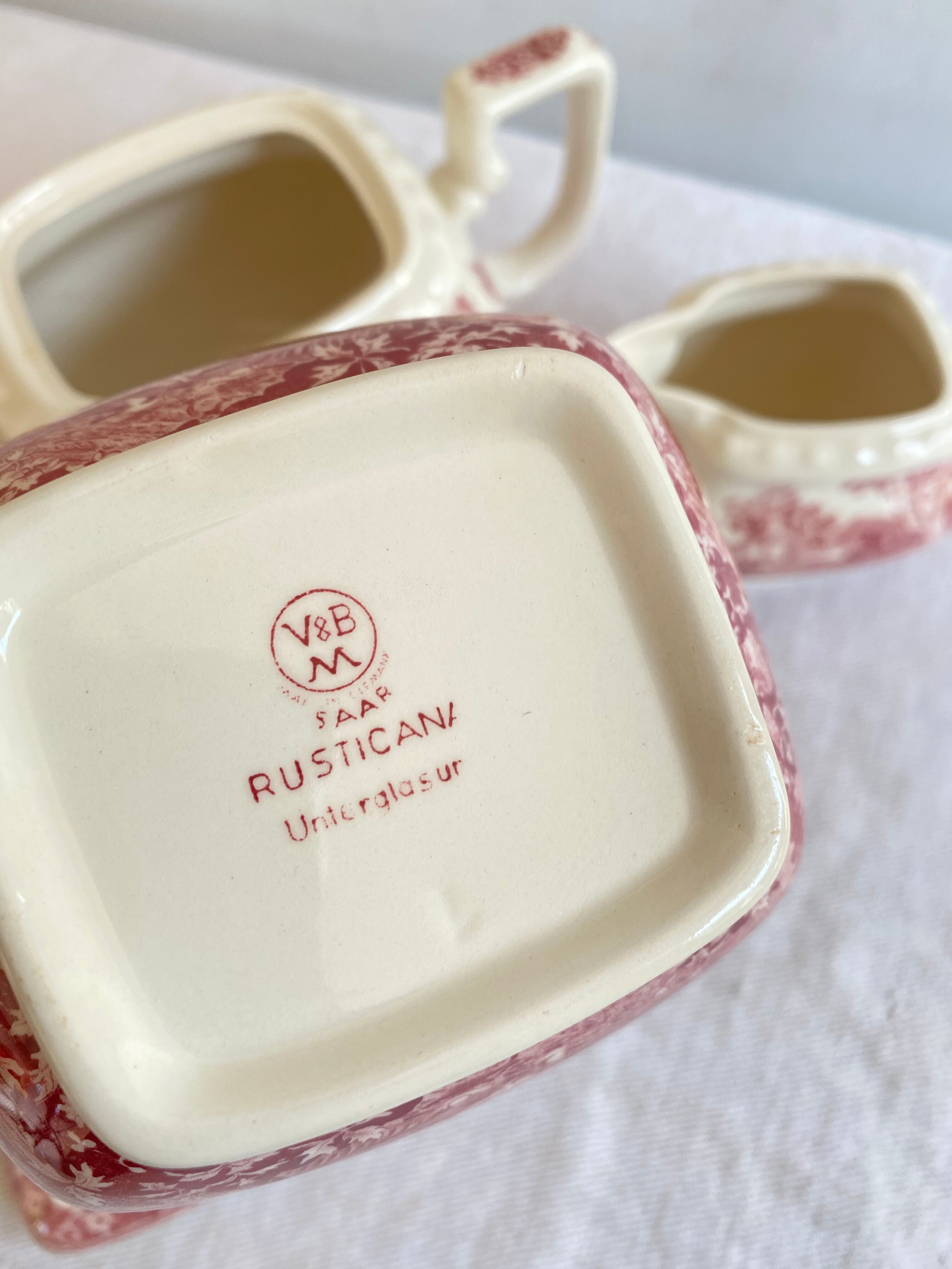 Teapot, milk pot and sugar bowl Villeroy and Boch