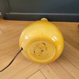 Mustard yellow glazed ceramic lamp base