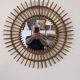 XL sun mirror in rattan, France circa 1960