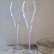 Crystal flute duo Luigi Bormioli