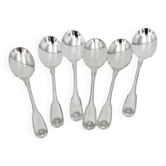 6 cuillères, pelles à glace, en métal argenté Christofle modèle Vendome