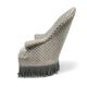 Vintage grey fringed club chair