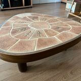 Tripod coffee table signed Barrois