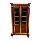 Showcase mahogany bookcase Louis XVI style XIXth era around 1860