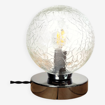 Vintage veined globe table lamp