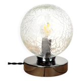 Vintage veined globe table lamp