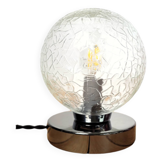 Vintage veined globe table lamp