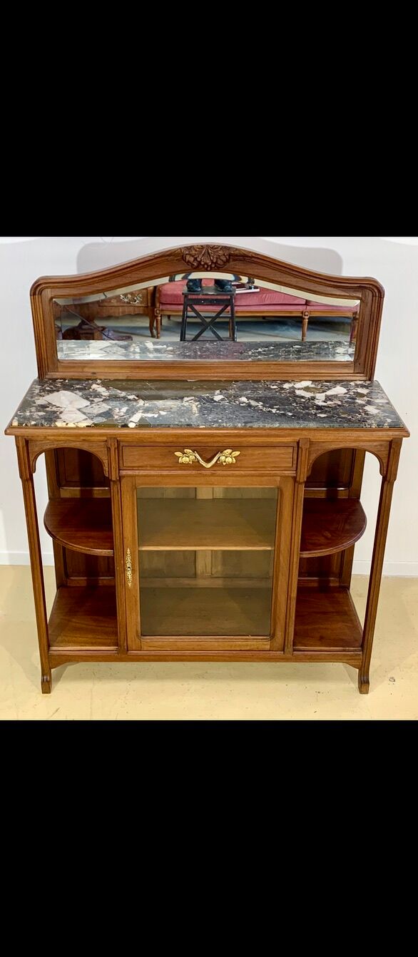 Meuble desserte-vitrine époque Art Nouveau 1900 Style  Louis Majorelle  ,école de Nancy