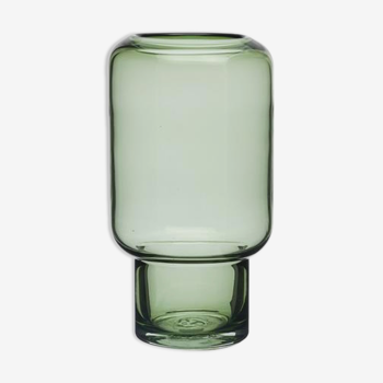 Green glass vase 26cm