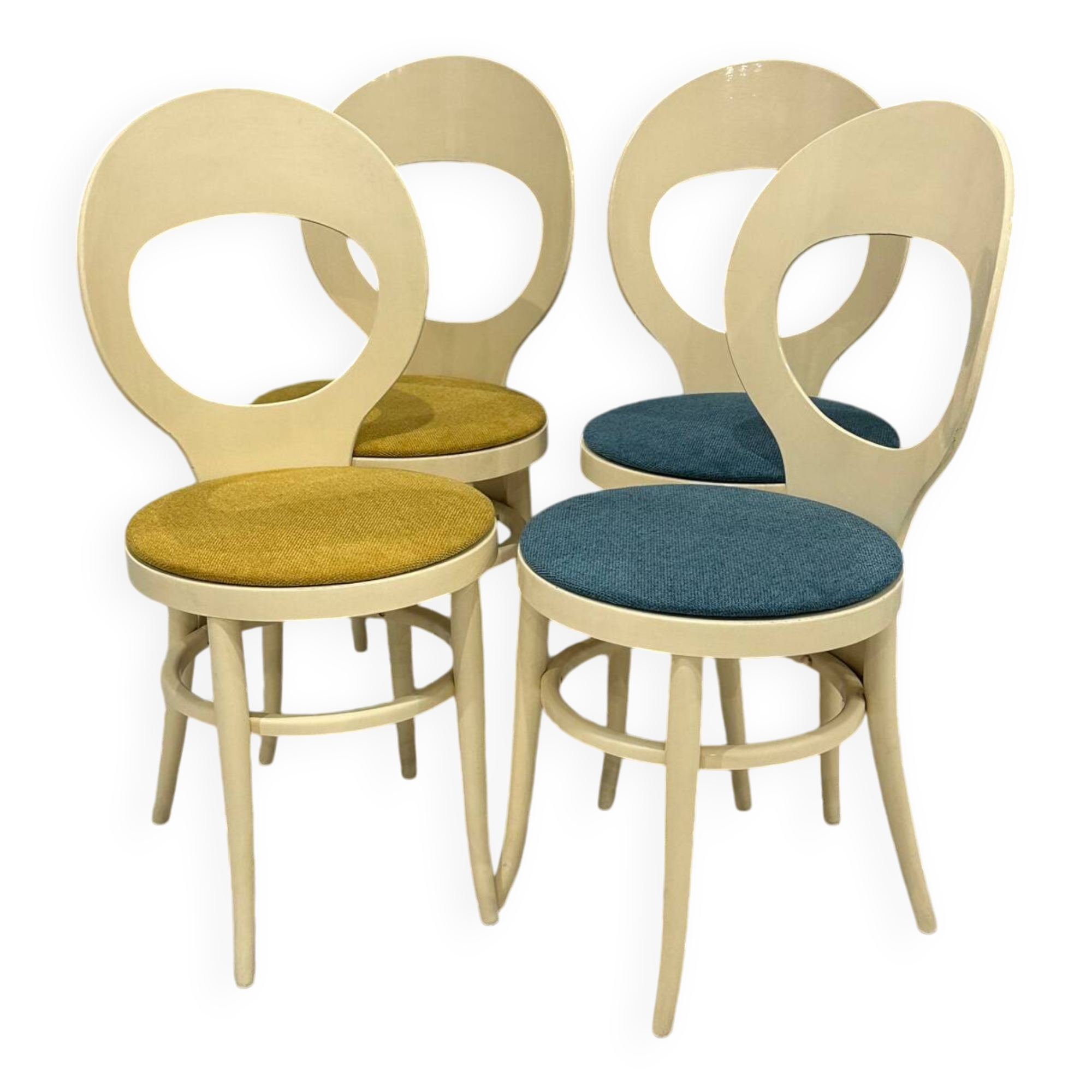 Set of 4 chairs from Baumann, Mouette model, vintage 1970