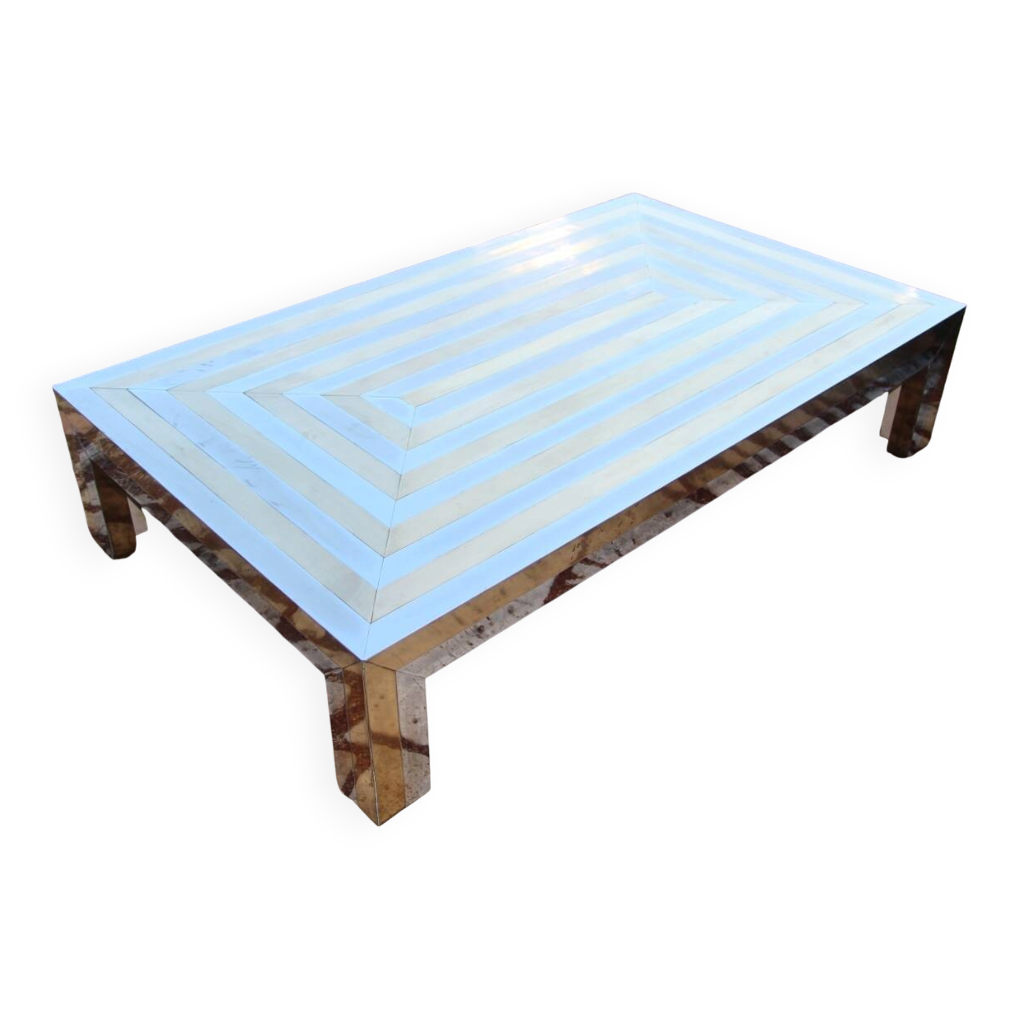 Grande Table Basse Années 70 Attribué A La Maison Jansen