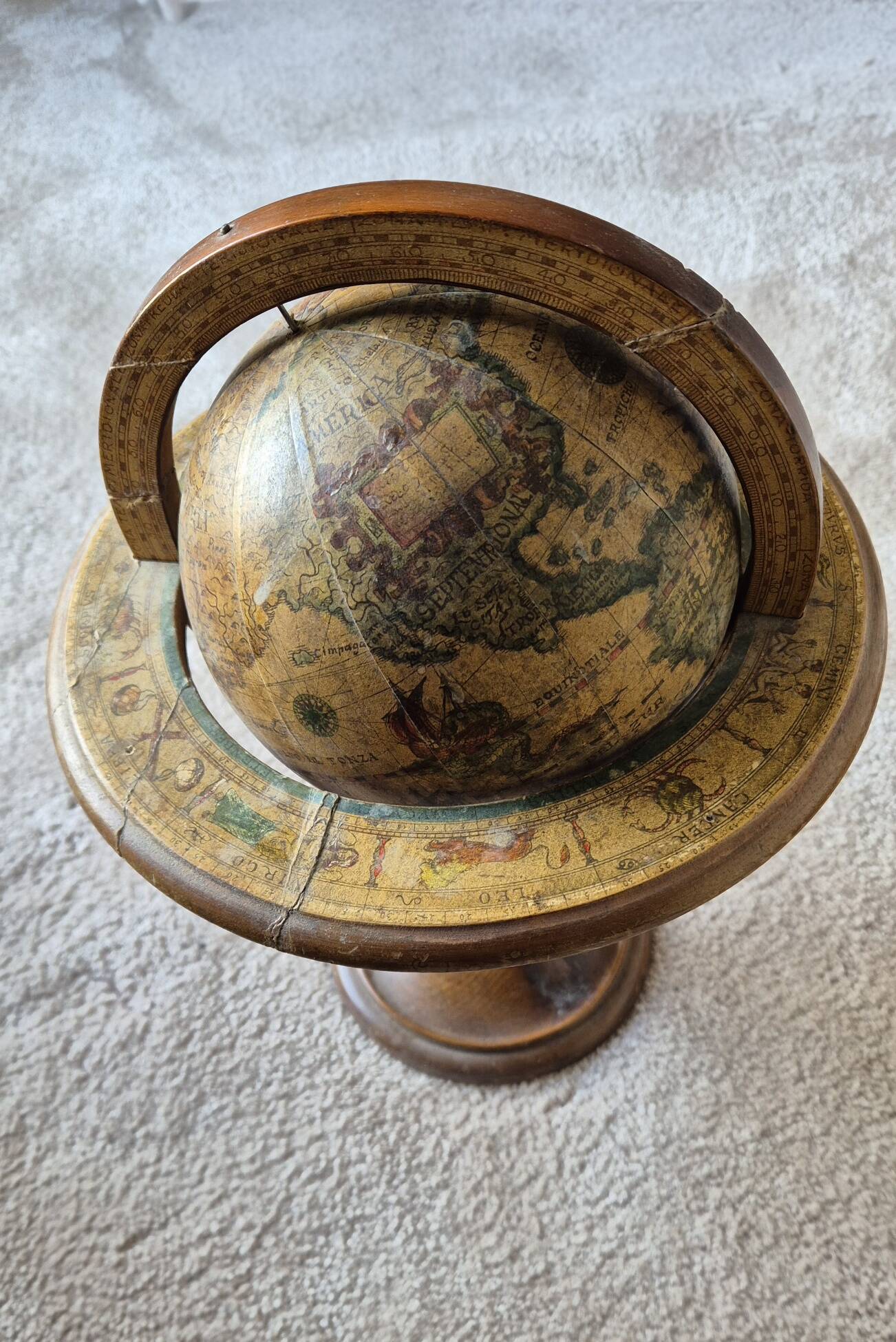 Mappemonde de bureau XIXème