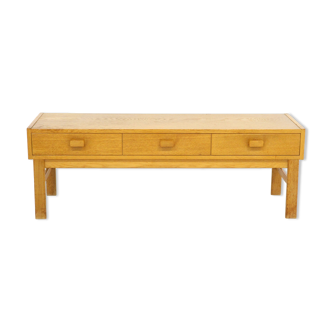 Low oak console, Sweden, 1960