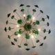 Suspension ovale en verre de murano vert « coni » spoutnik