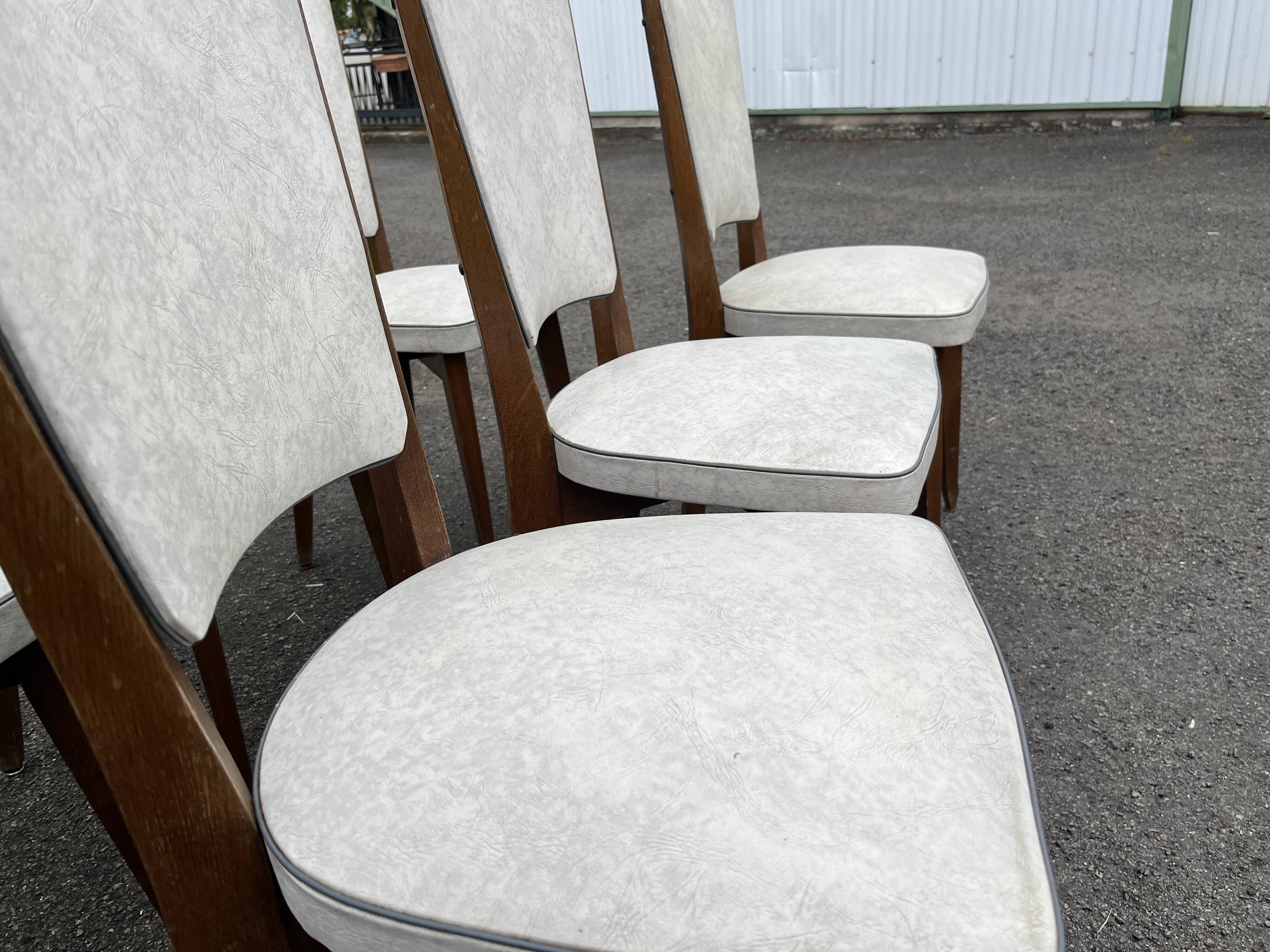 Ensemble de 6 chaises haute vintage – Design années 50/60
