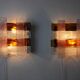 Pair of poliarte sconces by Albano Poli, 1970, Murano Italy