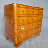 Art Deco chest of drawers (1930-1940) in walnut