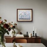 Switzerland, original map printed in 1879.