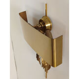 Pair of vintage sconces in gilded brass around 1970