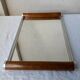 Mirror and wood tray