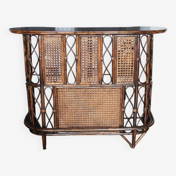 Rattan bar, canework, bamboo