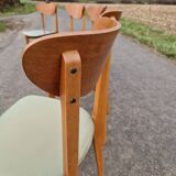 Set of 5 vintage Scandinavian style chairs