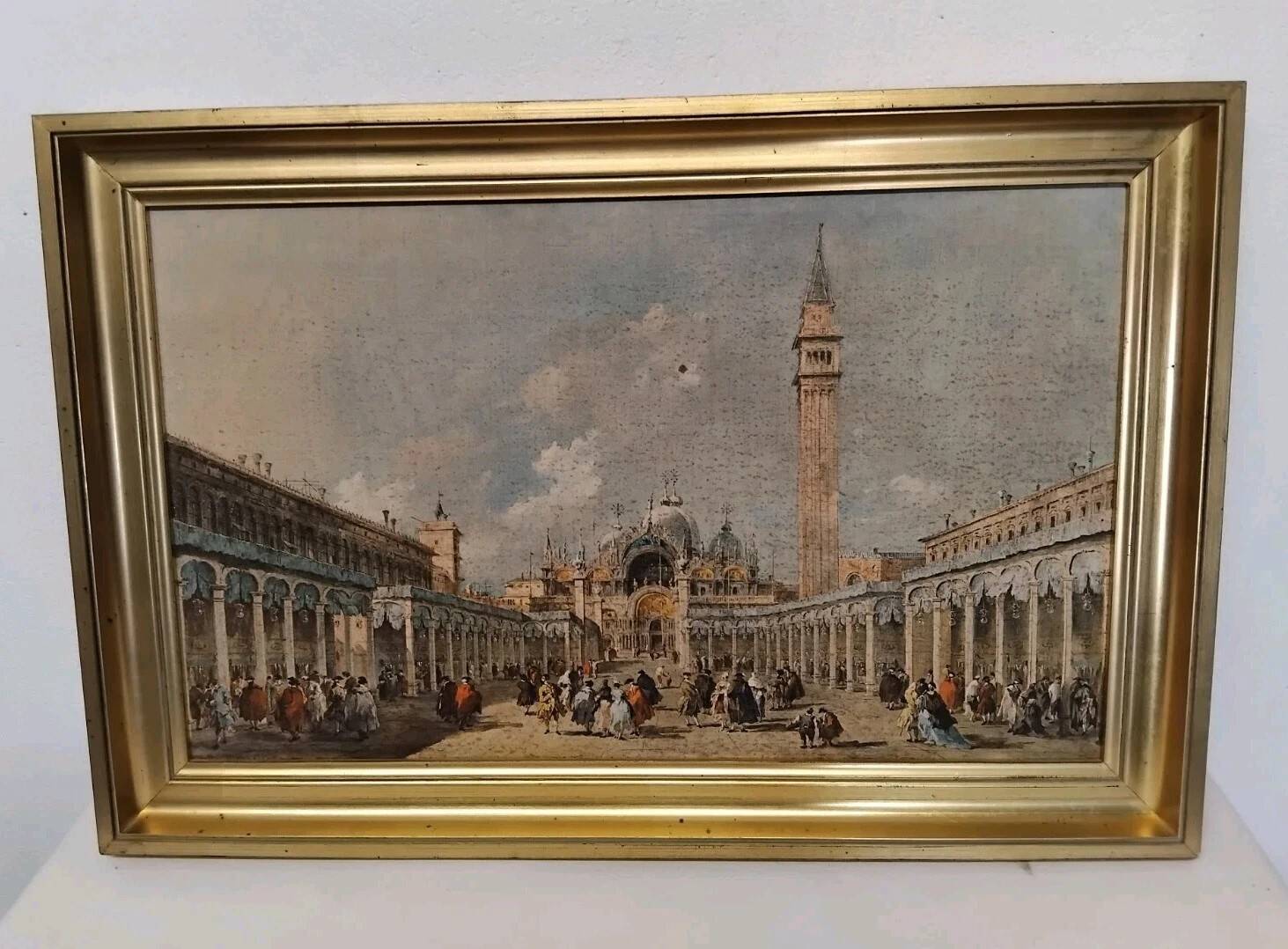 Painting on canvas "Feast of the Ascension" in Venice 44x65 cm