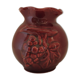 Vase en céramique bordeaux Vallauris