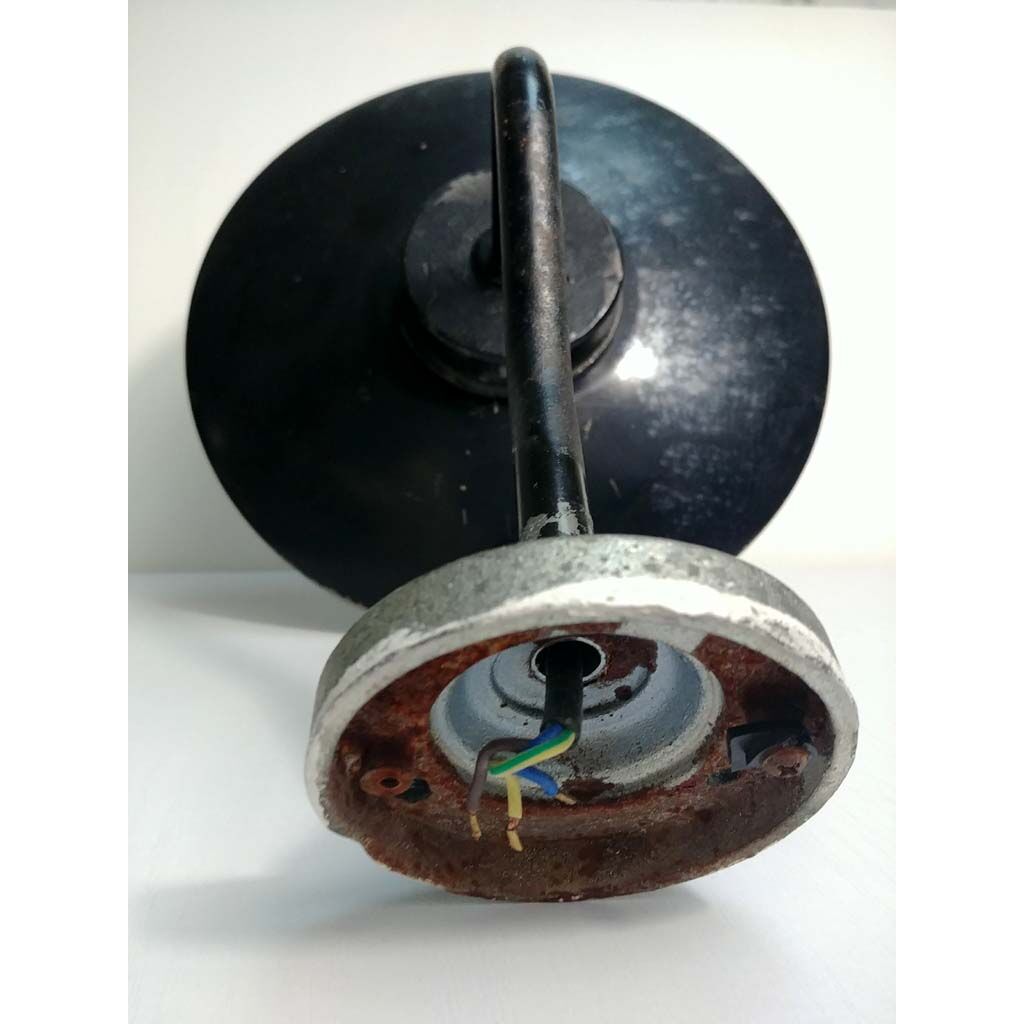 Ancient outdoor swan collar and glass globe sconce