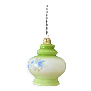 suspension globe vintage - verte